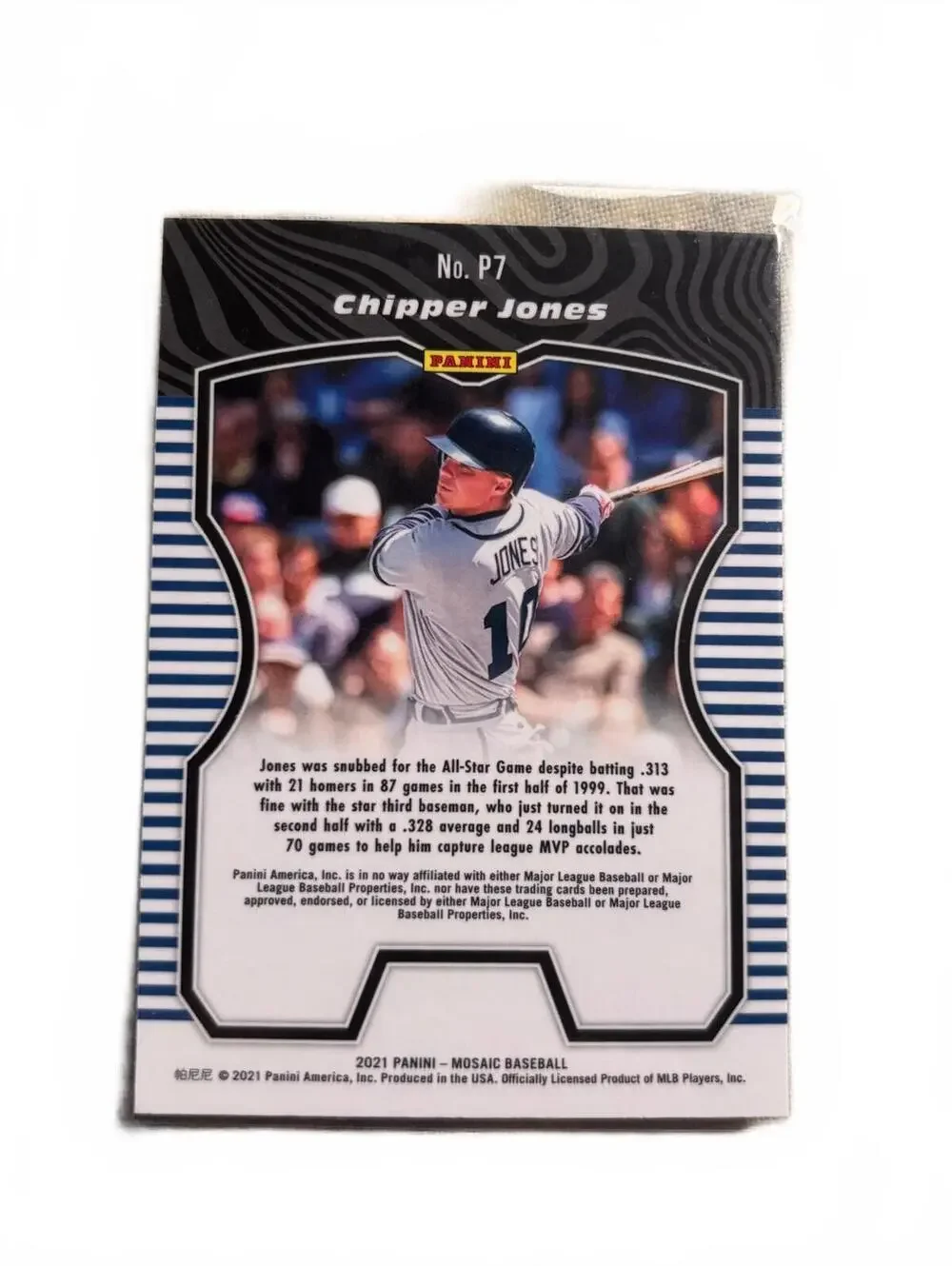 2021 Panini Mosaic Baseball Chipper Jones Producers #P7 Card